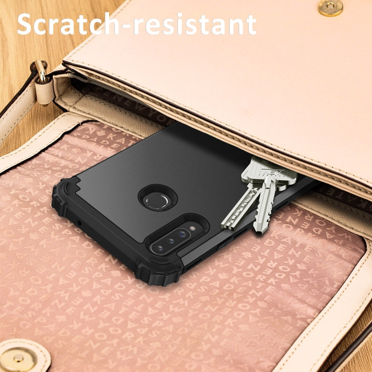 For Samsung Galaxy A02s 3 in 1 Shockproof PC + Silicone Protective Case