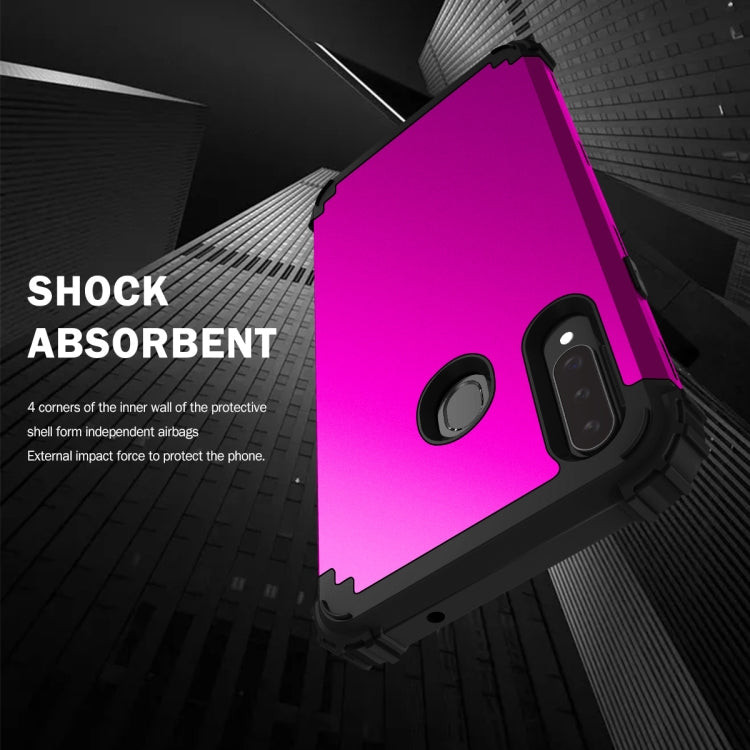 For Samsung Galaxy A02s 3 in 1 Shockproof PC + Silicone Protective Case