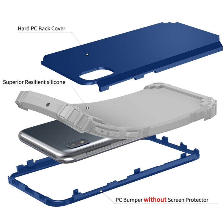 For Samsung Galaxy A10e 3 in 1 Shockproof PC + Silicone Protective Case