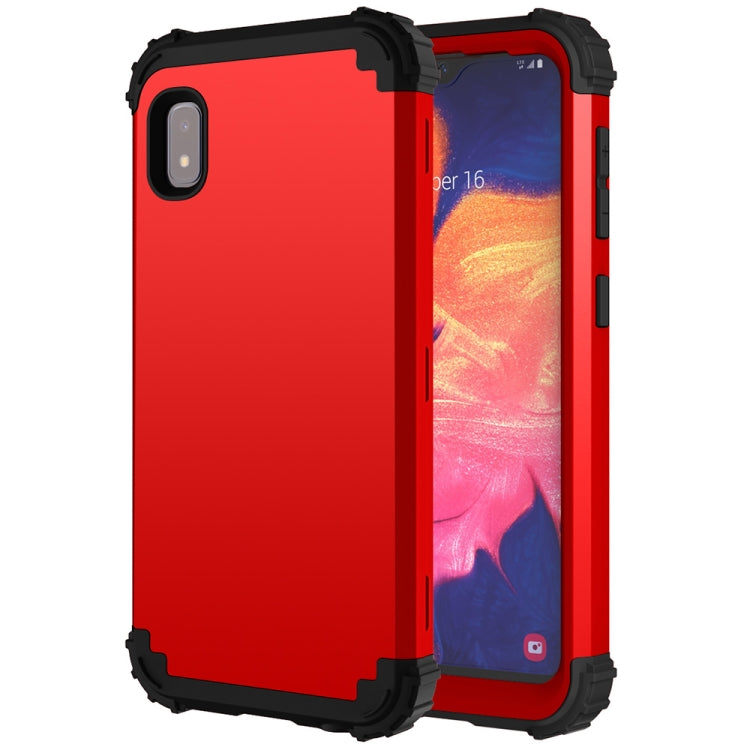 For Samsung Galaxy A10e 3 in 1 Shockproof PC + Silicone Protective Case