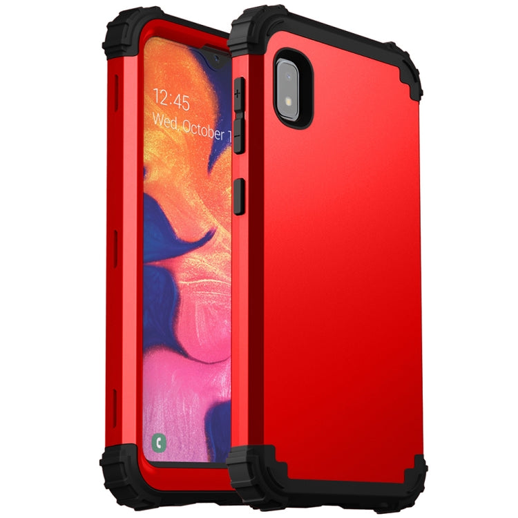For Samsung Galaxy A10e 3 in 1 Shockproof PC + Silicone Protective Case