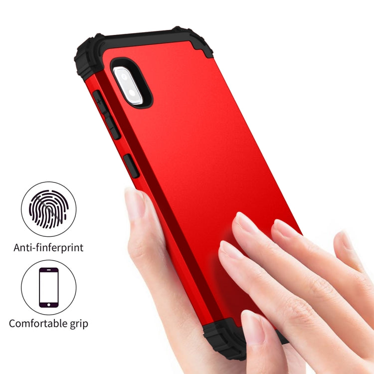 For Samsung Galaxy A10e 3 in 1 Shockproof PC + Silicone Protective Case