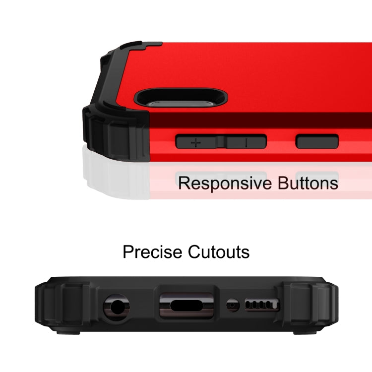 For Samsung Galaxy A10e 3 in 1 Shockproof PC + Silicone Protective Case