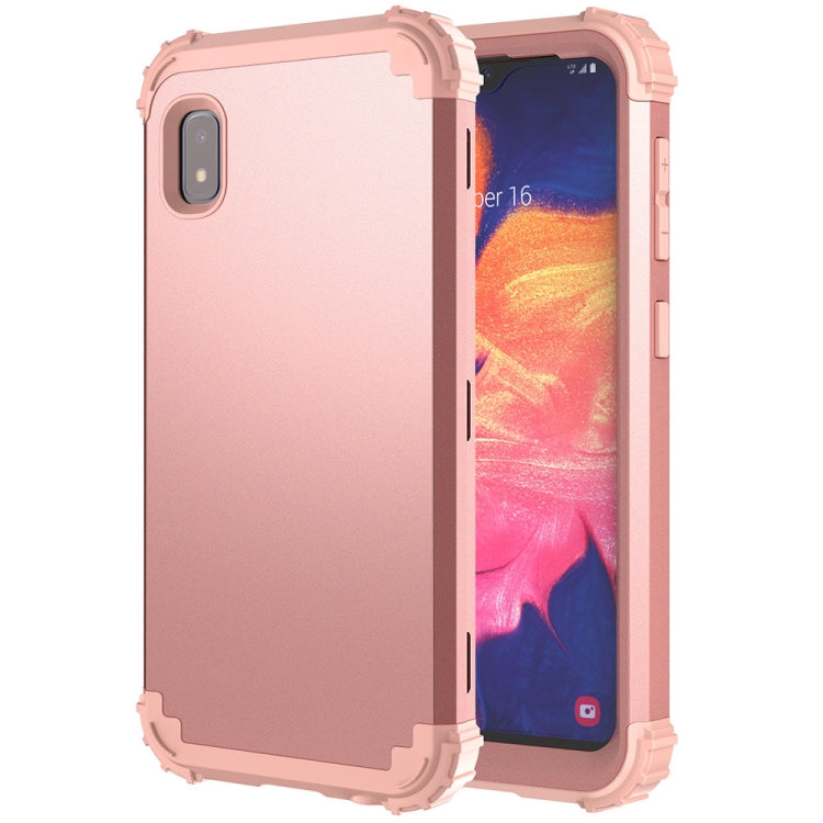For Samsung Galaxy A10e 3 in 1 Shockproof PC + Silicone Protective Case