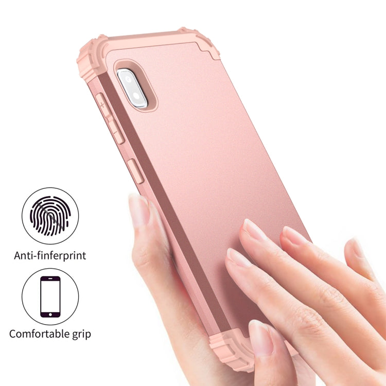 For Samsung Galaxy A10e 3 in 1 Shockproof PC + Silicone Protective Case