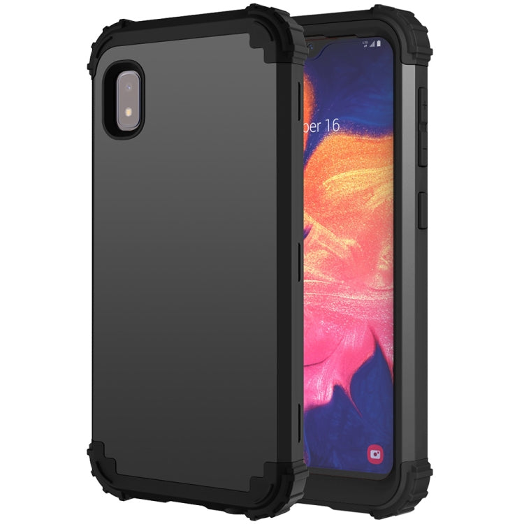 For Samsung Galaxy A10e 3 in 1 Shockproof PC + Silicone Protective Case