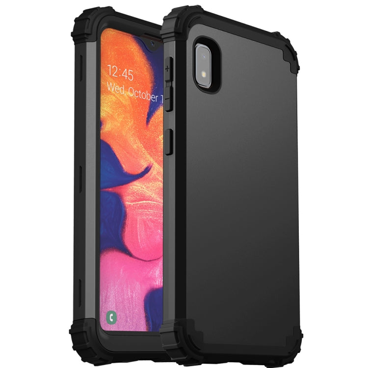 For Samsung Galaxy A10e 3 in 1 Shockproof PC + Silicone Protective Case