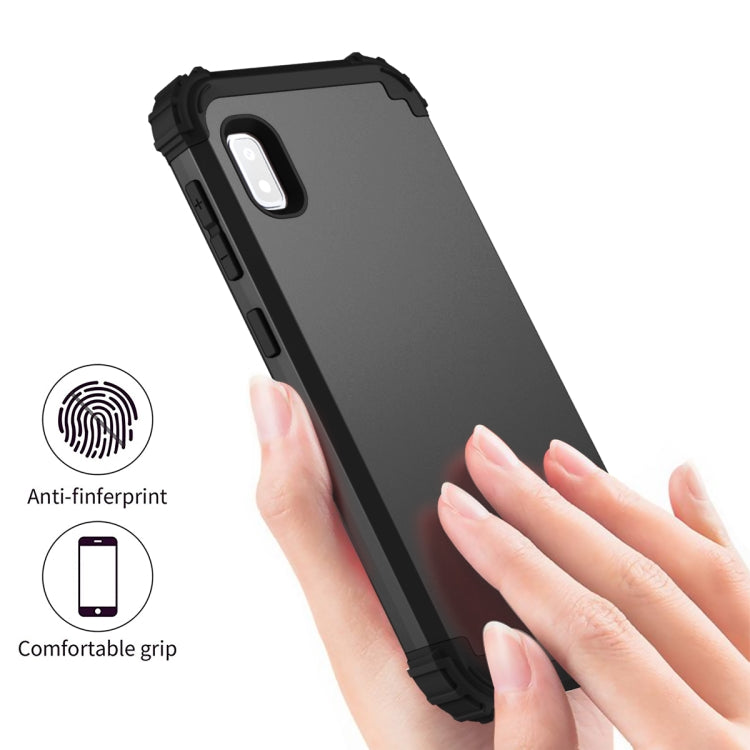 For Samsung Galaxy A10e 3 in 1 Shockproof PC + Silicone Protective Case