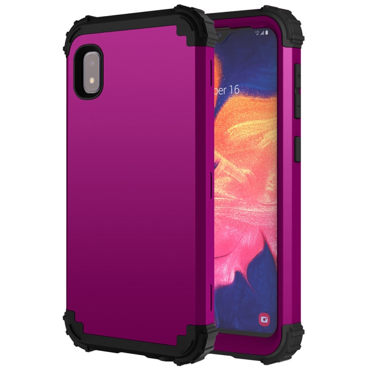 For Samsung Galaxy A10e 3 in 1 Shockproof PC + Silicone Protective Case