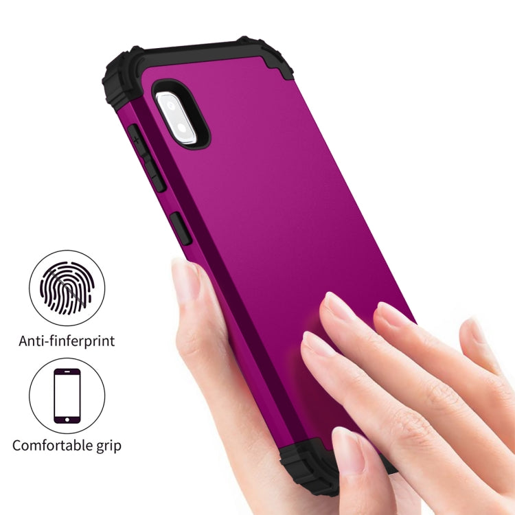 For Samsung Galaxy A10e 3 in 1 Shockproof PC + Silicone Protective Case