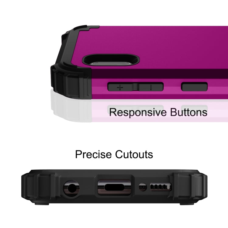 For Samsung Galaxy A10e 3 in 1 Shockproof PC + Silicone Protective Case