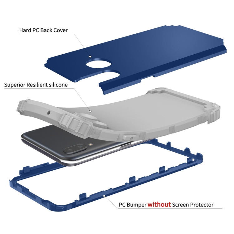 For Samsung Galaxy A10s 3 in 1 Shockproof PC + Silicone Protective Case