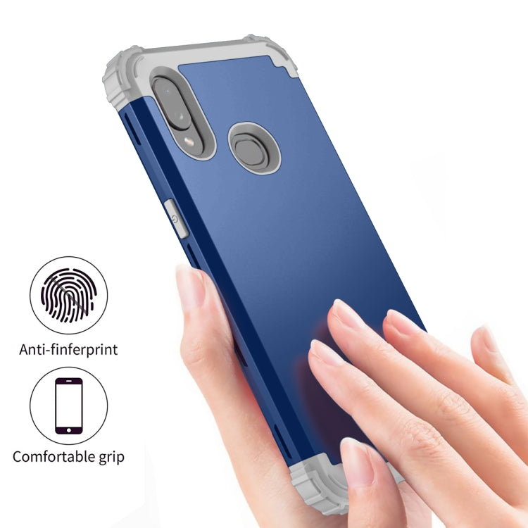 For Samsung Galaxy A10s 3 in 1 Shockproof PC + Silicone Protective Case