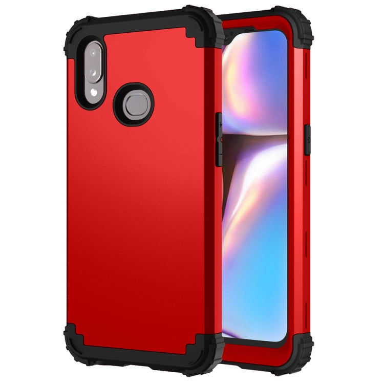 For Samsung Galaxy A10s 3 in 1 Shockproof PC + Silicone Protective Case