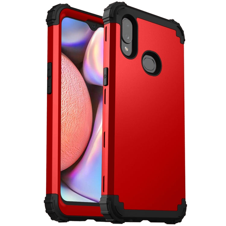 For Samsung Galaxy A10s 3 in 1 Shockproof PC + Silicone Protective Case