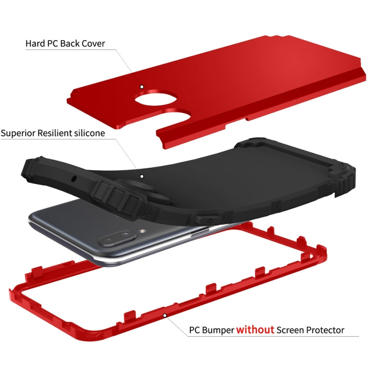 For Samsung Galaxy A10s 3 in 1 Shockproof PC + Silicone Protective Case