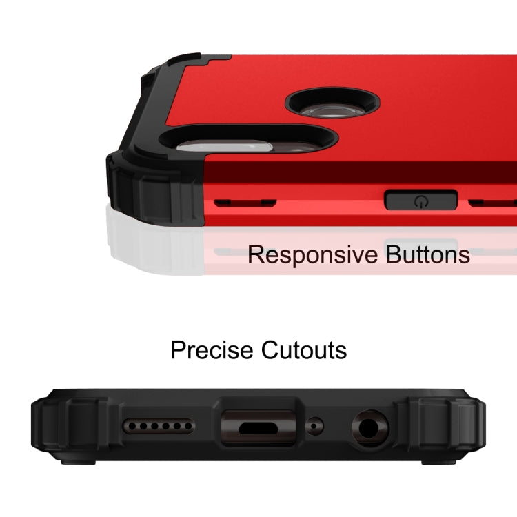 For Samsung Galaxy A10s 3 in 1 Shockproof PC + Silicone Protective Case