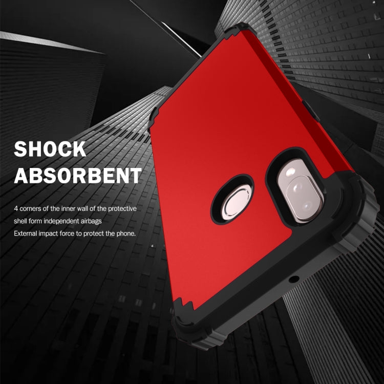 For Samsung Galaxy A10s 3 in 1 Shockproof PC + Silicone Protective Case