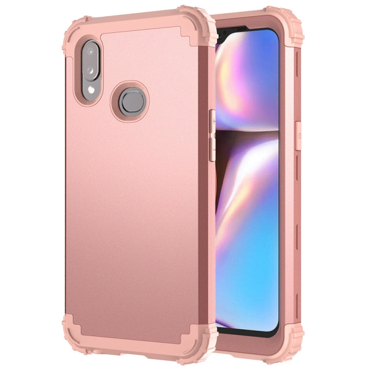 For Samsung Galaxy A10s 3 in 1 Shockproof PC + Silicone Protective Case