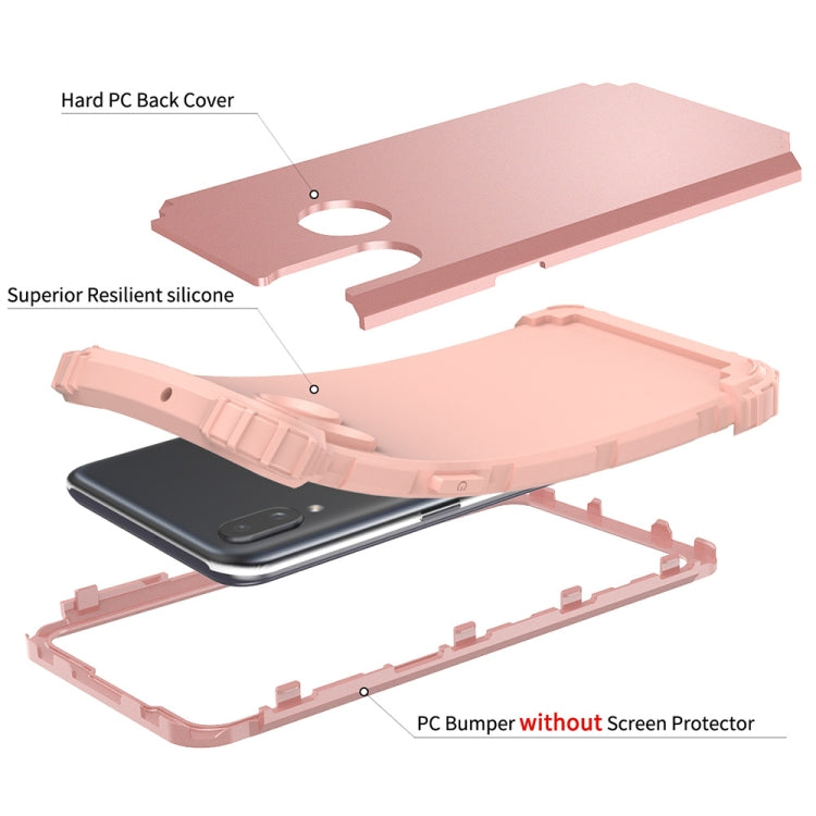 For Samsung Galaxy A10s 3 in 1 Shockproof PC + Silicone Protective Case