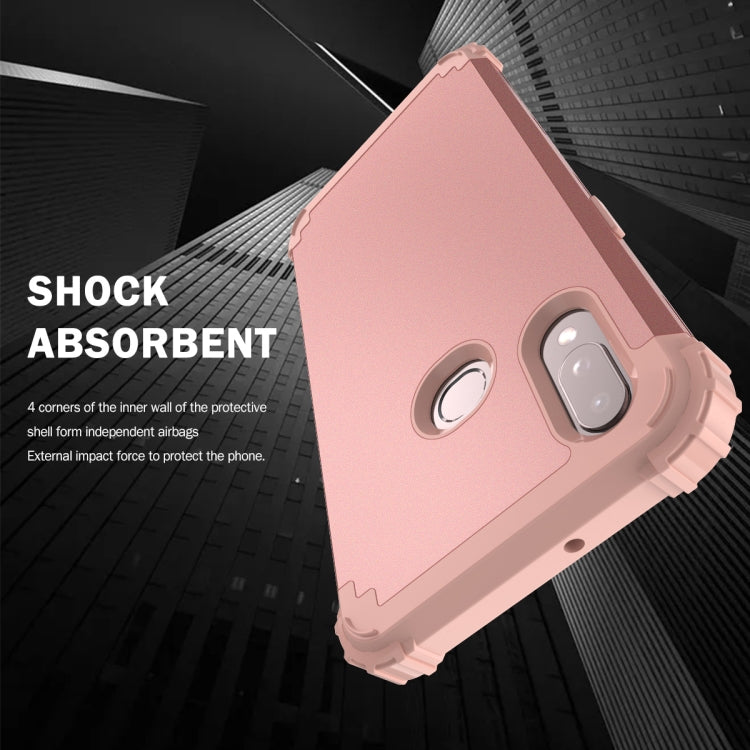 For Samsung Galaxy A10s 3 in 1 Shockproof PC + Silicone Protective Case
