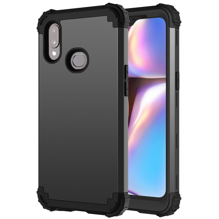 For Samsung Galaxy A10s 3 in 1 Shockproof PC + Silicone Protective Case