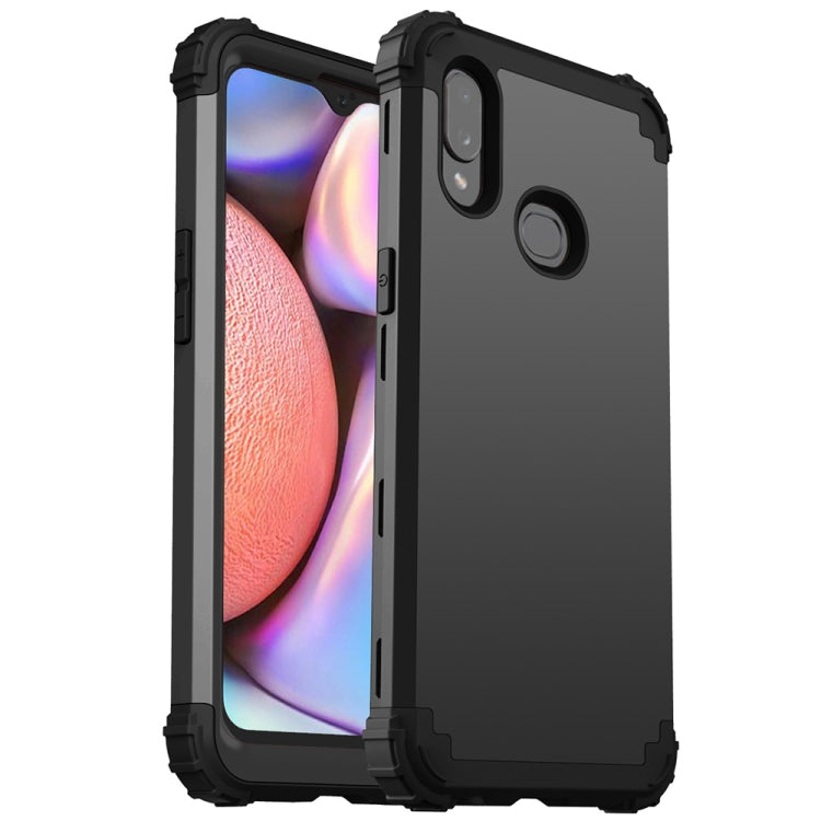 For Samsung Galaxy A10s 3 in 1 Shockproof PC + Silicone Protective Case