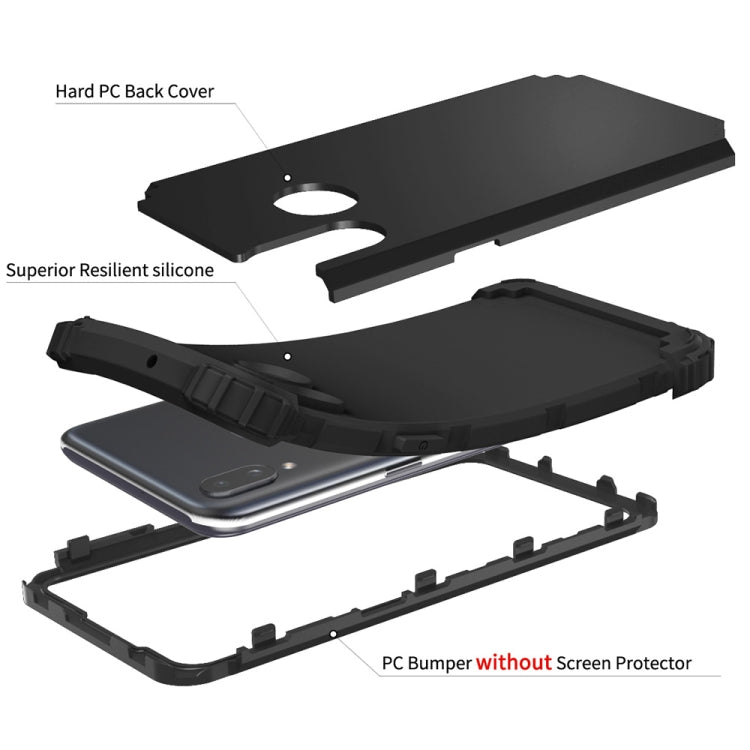 For Samsung Galaxy A10s 3 in 1 Shockproof PC + Silicone Protective Case