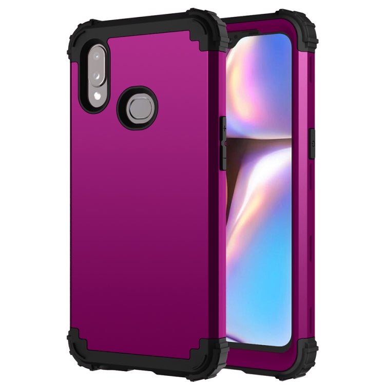 For Samsung Galaxy A10s 3 in 1 Shockproof PC + Silicone Protective Case