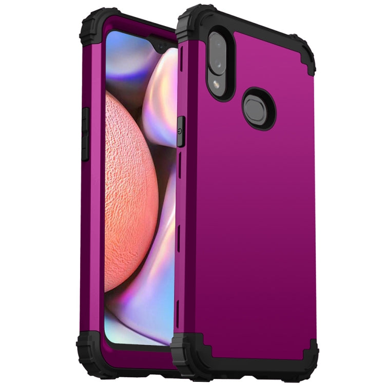 For Samsung Galaxy A10s 3 in 1 Shockproof PC + Silicone Protective Case
