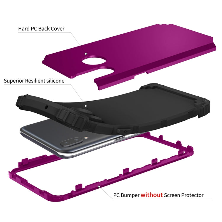 For Samsung Galaxy A10s 3 in 1 Shockproof PC + Silicone Protective Case