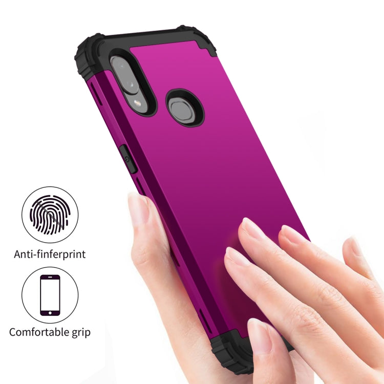 For Samsung Galaxy A10s 3 in 1 Shockproof PC + Silicone Protective Case