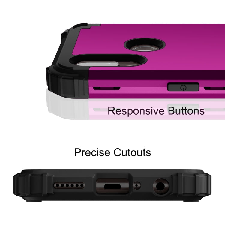 For Samsung Galaxy A10s 3 in 1 Shockproof PC + Silicone Protective Case