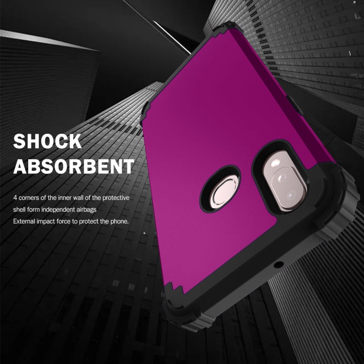 For Samsung Galaxy A10s 3 in 1 Shockproof PC + Silicone Protective Case