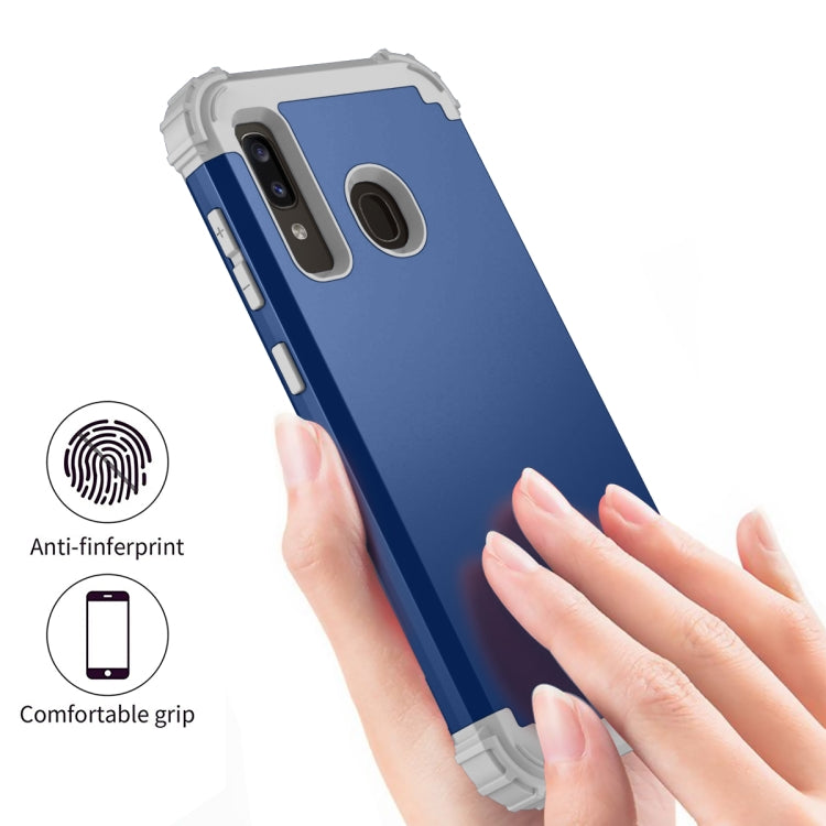For Samsung Galaxy A20 / A30 / A50 3 in 1 Shockproof PC + Silicone Protective Case
