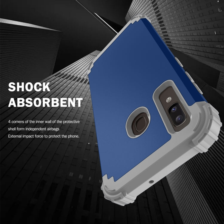 For Samsung Galaxy A20 / A30 / A50 3 in 1 Shockproof PC + Silicone Protective Case
