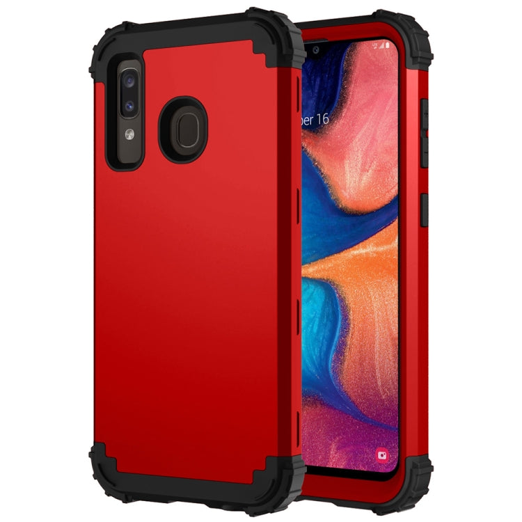 For Samsung Galaxy A20 / A30 / A50 3 in 1 Shockproof PC + Silicone Protective Case