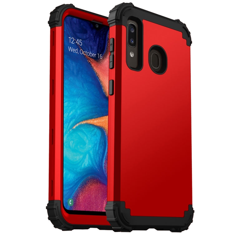 For Samsung Galaxy A20 / A30 / A50 3 in 1 Shockproof PC + Silicone Protective Case