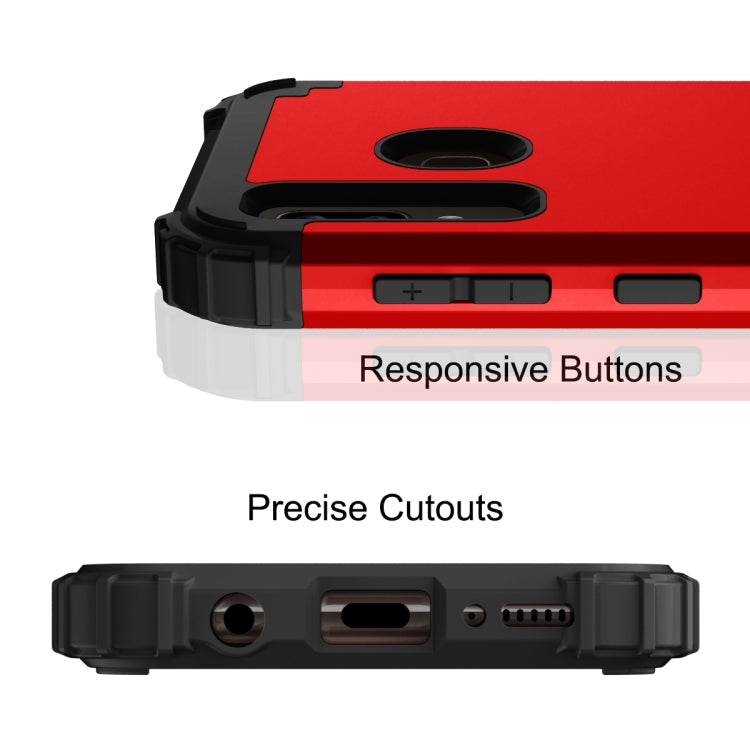 For Samsung Galaxy A20 / A30 / A50 3 in 1 Shockproof PC + Silicone Protective Case