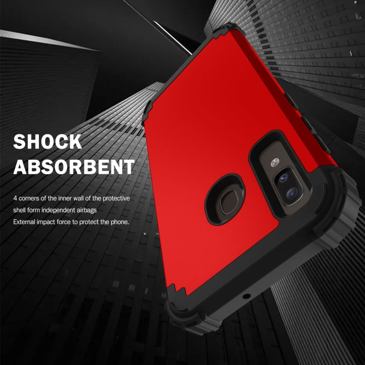 For Samsung Galaxy A20 / A30 / A50 3 in 1 Shockproof PC + Silicone Protective Case