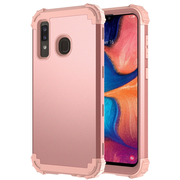 For Samsung Galaxy A20 / A30 / A50 3 in 1 Shockproof PC + Silicone Protective Case