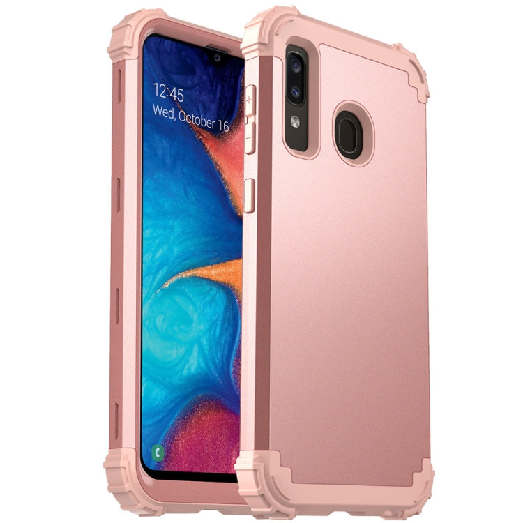 For Samsung Galaxy A20 / A30 / A50 3 in 1 Shockproof PC + Silicone Protective Case