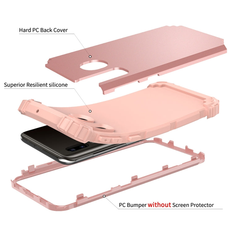 For Samsung Galaxy A20 / A30 / A50 3 in 1 Shockproof PC + Silicone Protective Case