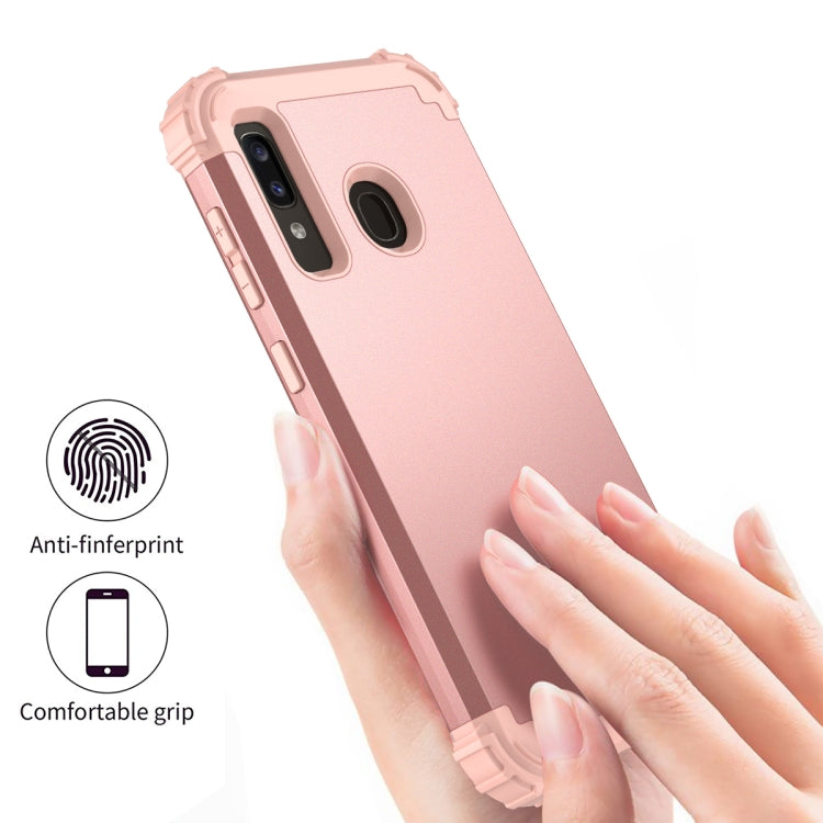 For Samsung Galaxy A20 / A30 / A50 3 in 1 Shockproof PC + Silicone Protective Case