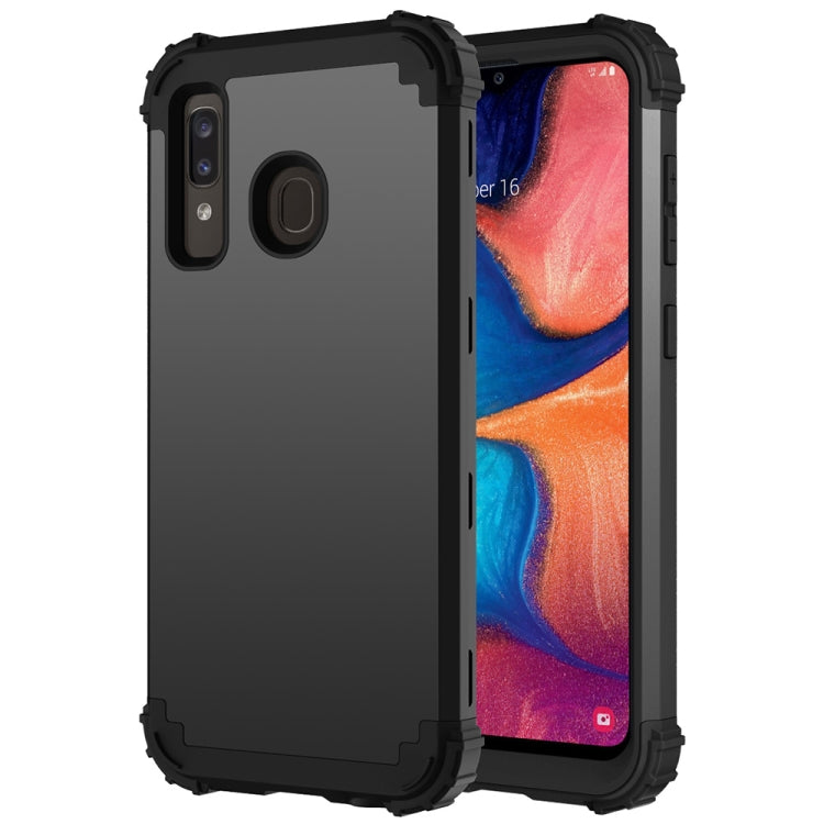 For Samsung Galaxy A20 / A30 / A50 3 in 1 Shockproof PC + Silicone Protective Case