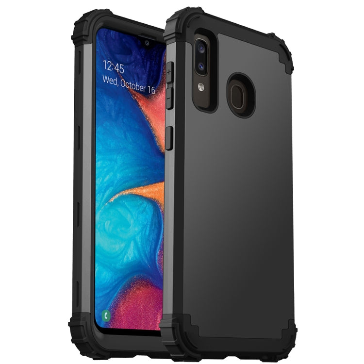For Samsung Galaxy A20 / A30 / A50 3 in 1 Shockproof PC + Silicone Protective Case