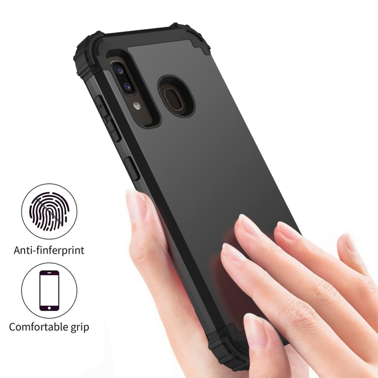 For Samsung Galaxy A20 / A30 / A50 3 in 1 Shockproof PC + Silicone Protective Case