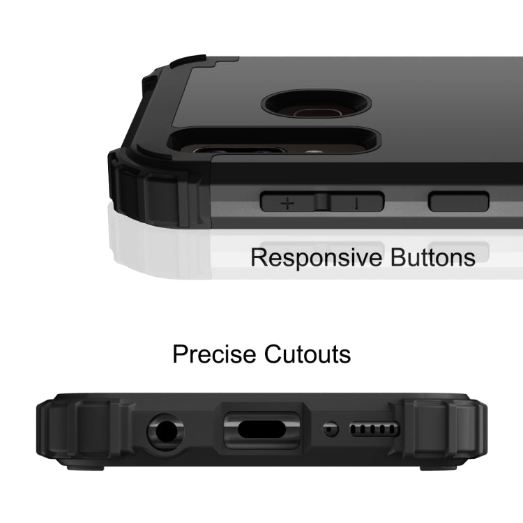 For Samsung Galaxy A20 / A30 / A50 3 in 1 Shockproof PC + Silicone Protective Case