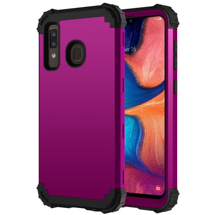 For Samsung Galaxy A20 / A30 / A50 3 in 1 Shockproof PC + Silicone Protective Case