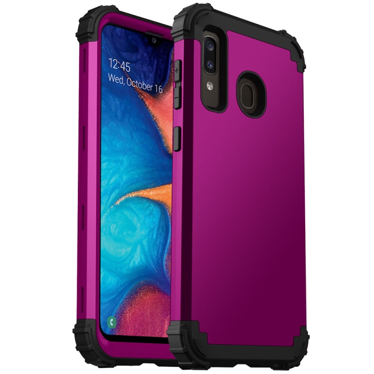 For Samsung Galaxy A20 / A30 / A50 3 in 1 Shockproof PC + Silicone Protective Case